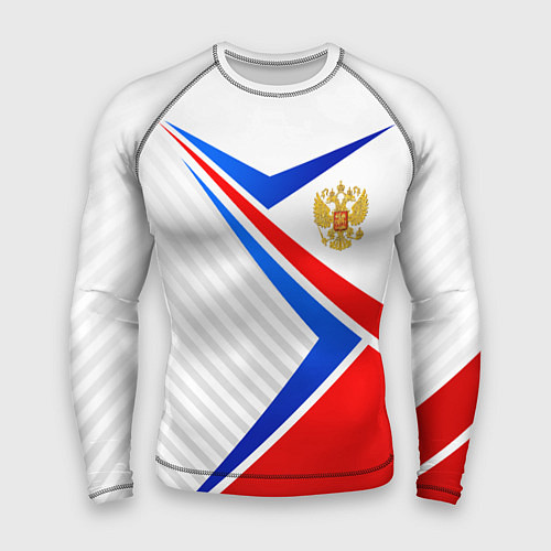 Мужской рашгард Герб РФ - классические цвета флага / 3D-принт – фото 1