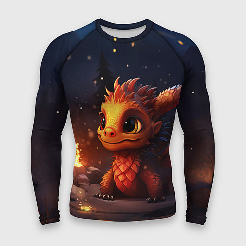 Мужской рашгард Сияющий ледяной дракон / 3D-принт – фото 1