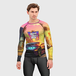 Рашгард мужской Auto GTA 6, цвет: 3D-принт — фото 2