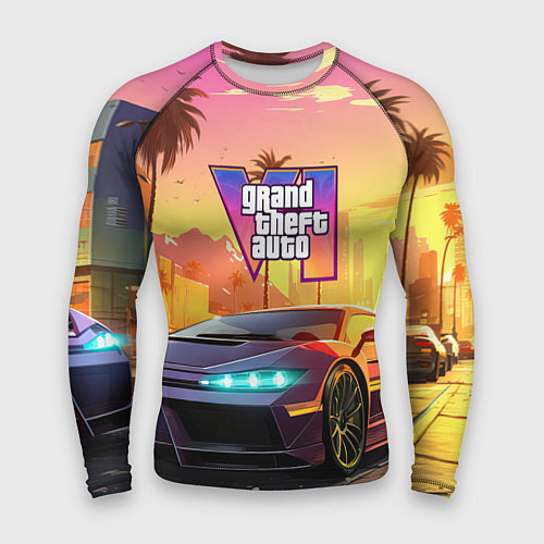 Мужской рашгард Auto GTA 6 / 3D-принт – фото 1