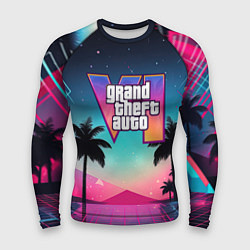 Рашгард мужской GTA 6 summer abstract, цвет: 3D-принт