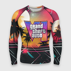 Мужской рашгард GTA 6 night logo