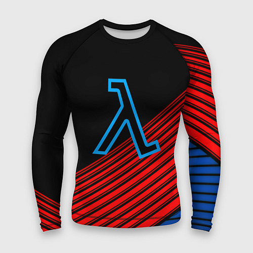 Мужской рашгард Half life stripes freeman / 3D-принт – фото 1