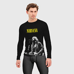 Рашгард мужской Группа Nirvana Курт Кобейн, цвет: 3D-принт — фото 2