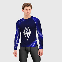 Рашгард мужской Скайрим лого молнии шторм, цвет: 3D-принт — фото 2