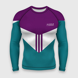 Рашгард мужской FIRM темная сирень и бирюза, цвет: 3D-принт