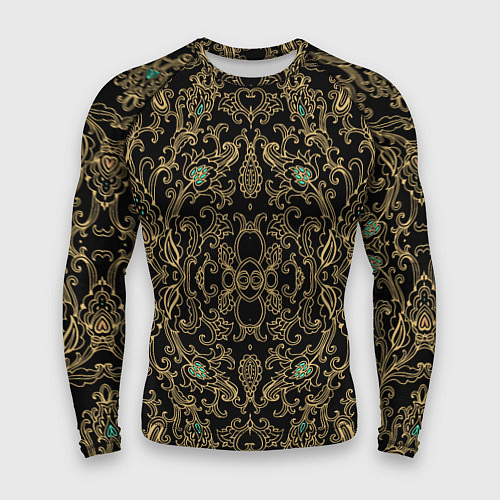 Мужской рашгард Славянский этнический орнамент с позолотой / 3D-принт – фото 1