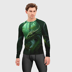 Рашгард мужской Зеленый лесной дракон 2024, цвет: 3D-принт — фото 2