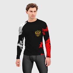 Рашгард мужской Россия спорт краски, цвет: 3D-принт — фото 2
