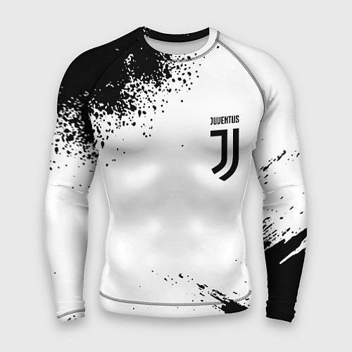 Мужской рашгард Juventus sport color black / 3D-принт – фото 1