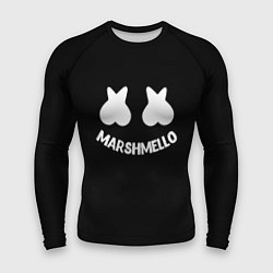 Рашгард мужской Маршмеллоу белое лого, цвет: 3D-принт