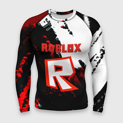 Рашгард мужской Roblox logo краски мобайл гейм, цвет: 3D-принт