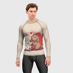 Рашгард мужской Влюбленные кролики, цвет: 3D-принт — фото 2