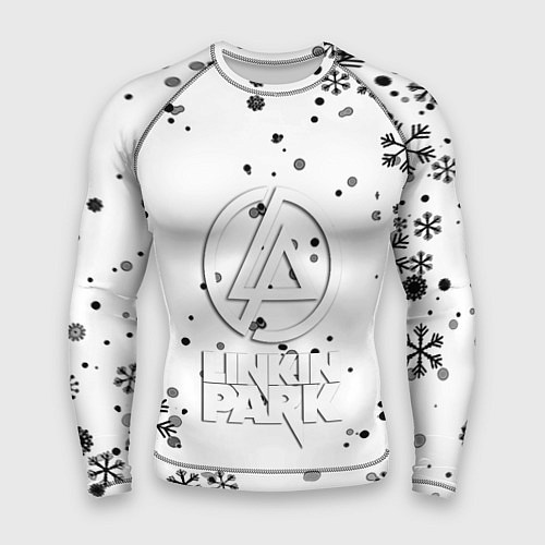 Мужской рашгард Linkin park текстура зима рок / 3D-принт – фото 1