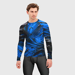 Рашгард мужской Чёрная и синяя субстанция, цвет: 3D-принт — фото 2