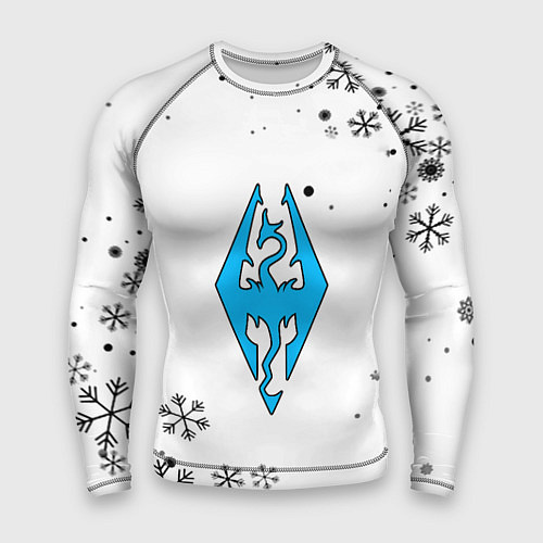 Мужской рашгард Skyrim logo winter / 3D-принт – фото 1