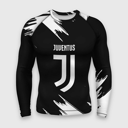 Мужской рашгард Juventus краски текстура / 3D-принт – фото 1