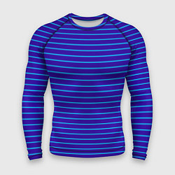 Рашгард мужской Неоновые линии циан на темно синем, цвет: 3D-принт
