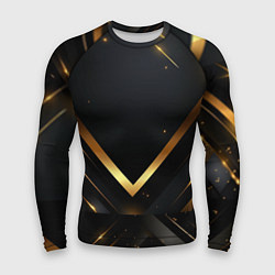 Рашгард мужской Gold luxury black abstract, цвет: 3D-принт