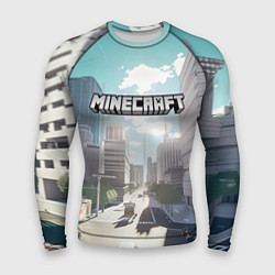 Мужской рашгард Minecraft дневной город