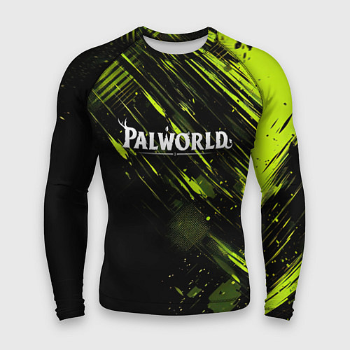 Мужской рашгард Palworld logo black green / 3D-принт – фото 1