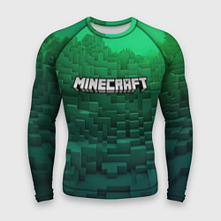 Рашгард мужской Minecraft logo green, цвет: 3D-принт