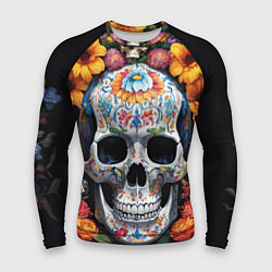 Мужской рашгард Bright colors and a skull