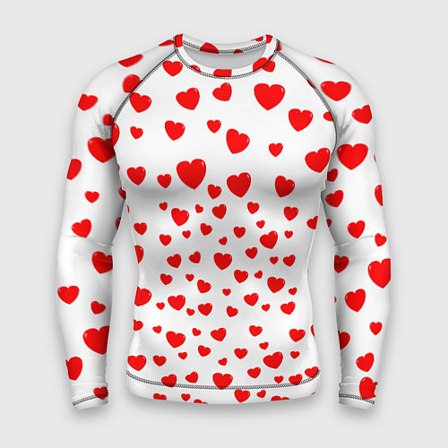 Мужской рашгард Любовь паттерн сердца / 3D-принт – фото 1