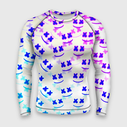 Мужской рашгард Marshmello pattern neon / 3D-принт – фото 1