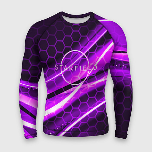 Мужской рашгард Starfield game logo neon / 3D-принт – фото 1