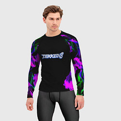Рашгард мужской Tekken огненный дым текстура, цвет: 3D-принт — фото 2