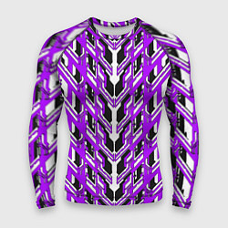 Рашгард мужской Фиолетовая техно броня, цвет: 3D-принт