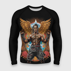 Рашгард мужской Муай-Тай боец с золотыми крыльями, цвет: 3D-принт