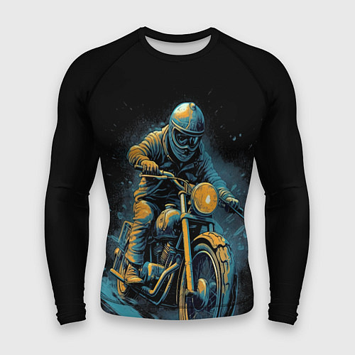 Мужской рашгард Ночной мотокросс / 3D-принт – фото 1