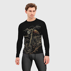 Рашгард мужской Старый грязный мотоцикл, цвет: 3D-принт — фото 2