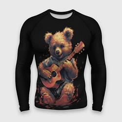 Мужской рашгард Большой плюшевый медведь играет на гитаре