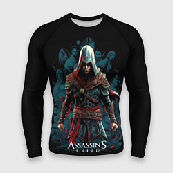 Мужской рашгард Assassins creed черный фон