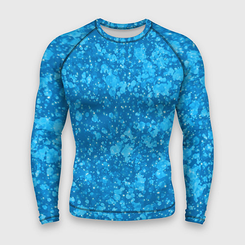 Мужской рашгард Ярко-голубой абстракция космический / 3D-принт – фото 1