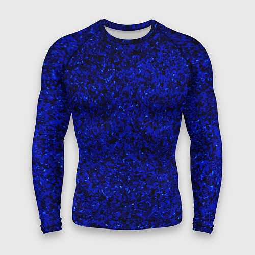 Мужской рашгард Чёрно-синий ультрамарин абстрактная текстура / 3D-принт – фото 1
