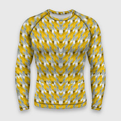 Мужской рашгард Жёлто-белый паттерн