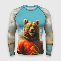 Рашгард мужской Медведь с гербом СССР, цвет: 3D-принт