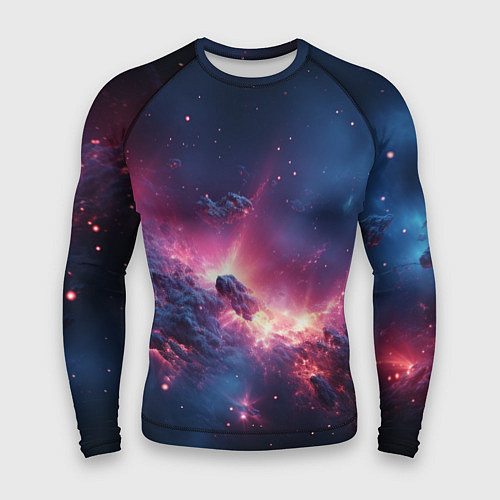 Мужской рашгард Взрыв в космосе / 3D-принт – фото 1