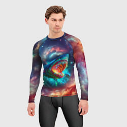 Рашгард мужской Пасть космической акулы - нейросеть, цвет: 3D-принт — фото 2