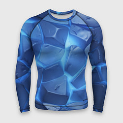 Мужской рашгард Синие ледяные плиты с разломом