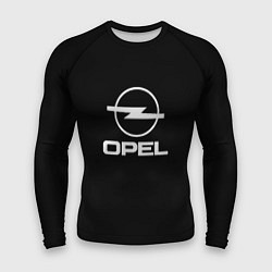 Рашгард мужской Opel logo white, цвет: 3D-принт