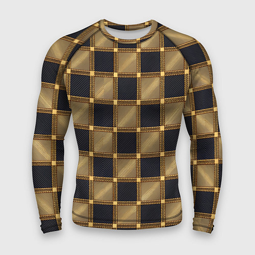 Мужской рашгард Узор в шахматную клетку из квадратов / 3D-принт – фото 1