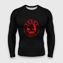 Мужской рашгард Skoda red logo