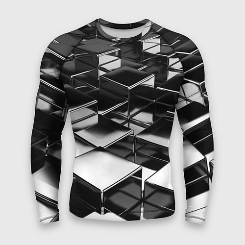 Мужской рашгард Хромированная абстракция / 3D-принт – фото 1