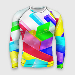 Рашгард мужской Цветные столбы, цвет: 3D-принт