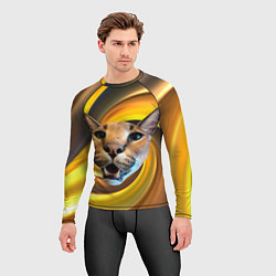 Рашгард мужской Голова кота Шлепы, цвет: 3D-принт — фото 2